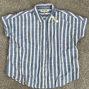 Madewell Striped Button Up Size Small